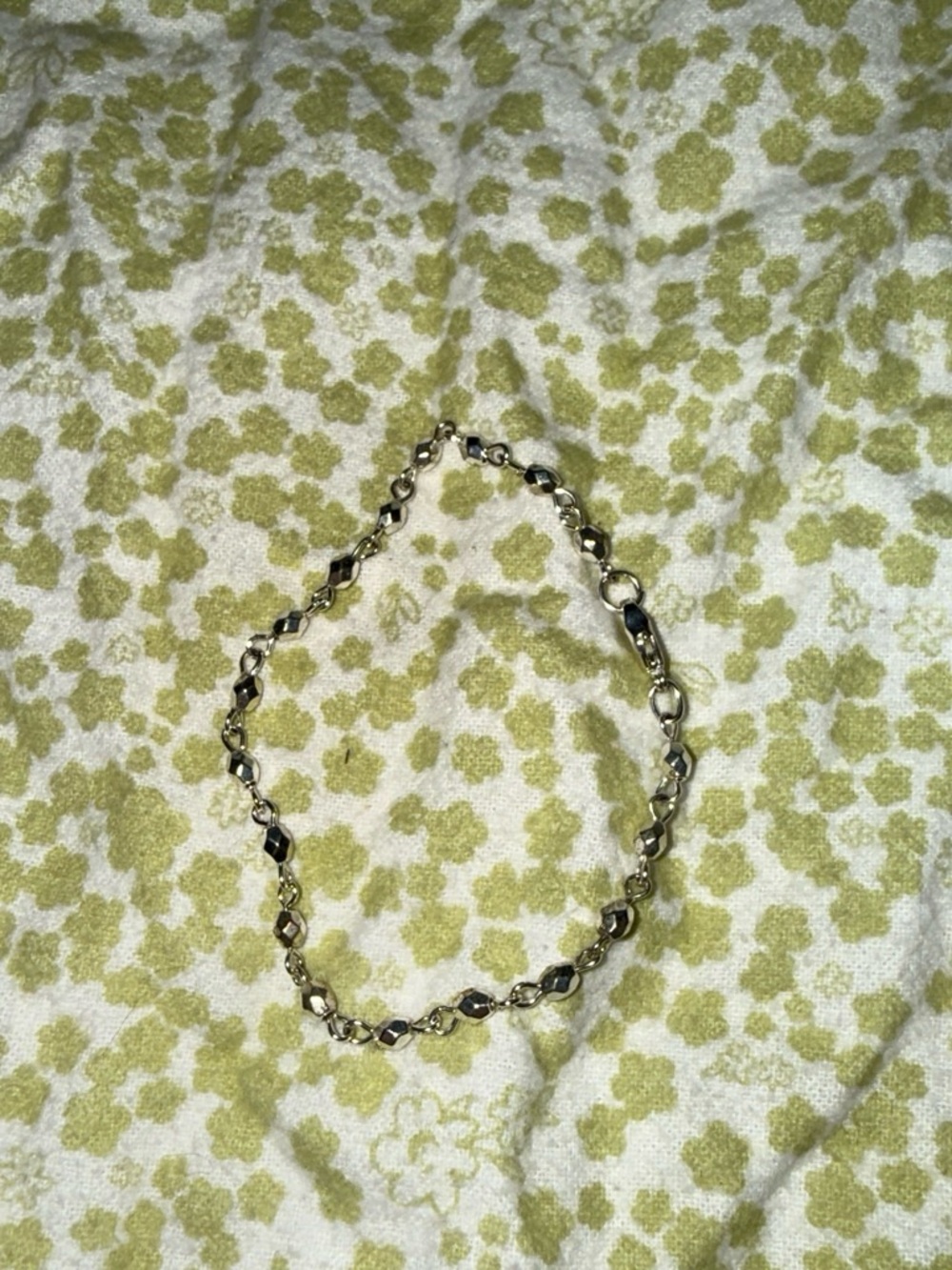 Silver-Tone Beaded Link Bracelet - Women Jewelry